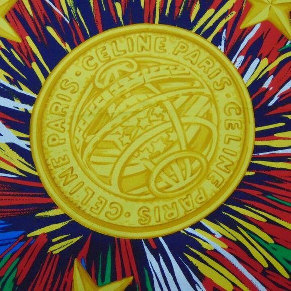 (D385) Celine Paris Silk Scarf - Picture 2 of 4